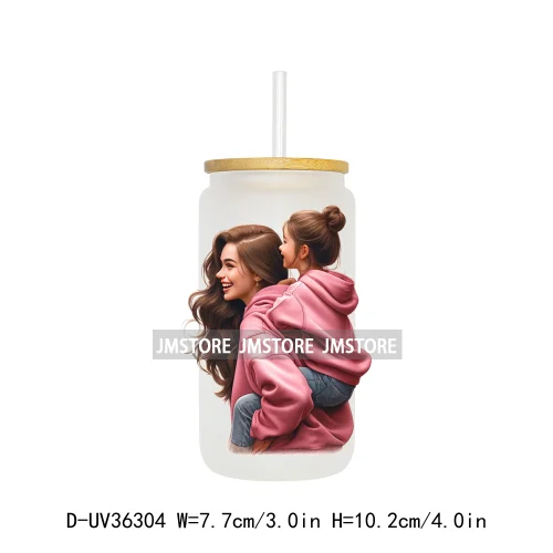 Mother And Daughter Mother's Day UV Sticker Decals For Libbey Cold Cups Mugs Tumbler Transfer Stickers Waterproof Custom Logo