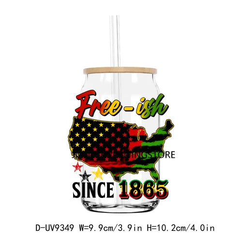 We Are Black History Afro Girl Boy UV DTF Transfer Sticker Decal For Libbey Cold Cups Mug Tumbler Waterproof DIY Logo Juneteenth