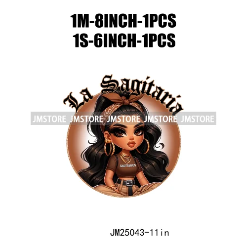 3d Custom Headband Hispanic Zodiac Girls Latina Constellation Lady DTF Iron On Transfers Stickers Ready To Press For T-shirts