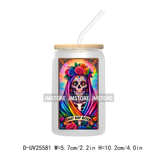 The Crafter Tarot Card UV DTF Transfer Stickers Decals For Libbey Cold Cups Mugs Tumbler Custom Logo Labels Sarcastic Skeleton