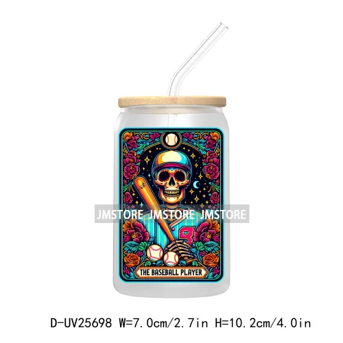 The Teacher Tarot Card UV DTF Transfer Stickers Decals For Libbey Cold Cups Mugs Tumbler Custom Logo Labels Funny Witchy Skull