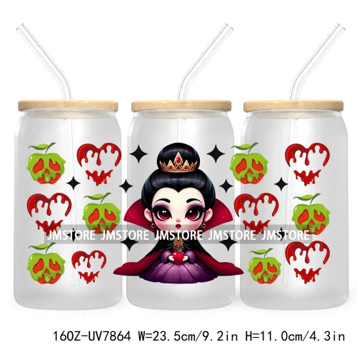 Cute Baby Princess Queen 16OZ UV Cup Wrap DTF Transfer Stickers For Libbey Glass Can Cups Tumbler Waterproof Labels Best Friends