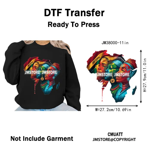 Celebrate Afro Dope Woman Juneteenth Since 1865 Freedom Power Vibes Independence Day Iron on  DTF Transfer Stickers For T-shirts