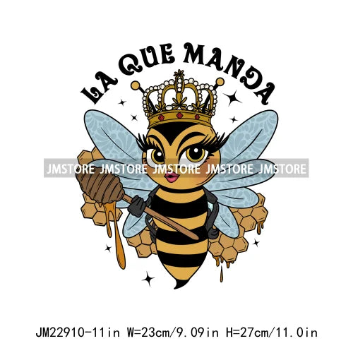 New Black Horror Queen Women Ponte Las Pilas Mexican Design La Llamada Iron On DTF Transfer Stickers Ready To Press For Hoodies