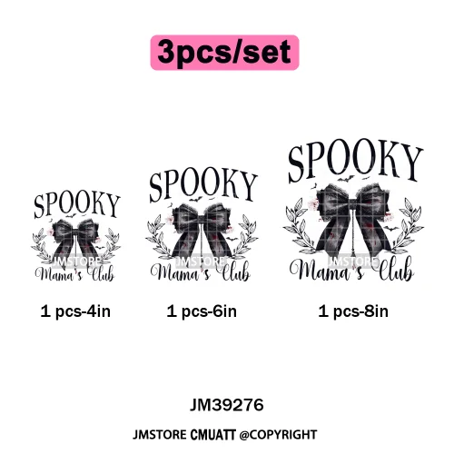Witchy Goose Howday Pumpkin Boo Ghost Spooky Season Coquette Halloween Iron on DTF Transfers Stickers Ready to Press for Clothes