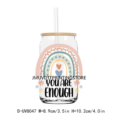 Mental Health Positive Motivational Matter UV DTF Transfer Stickers Decals For Libbey Cold Cups Mugs Tumbler Waterproof DIY Logo