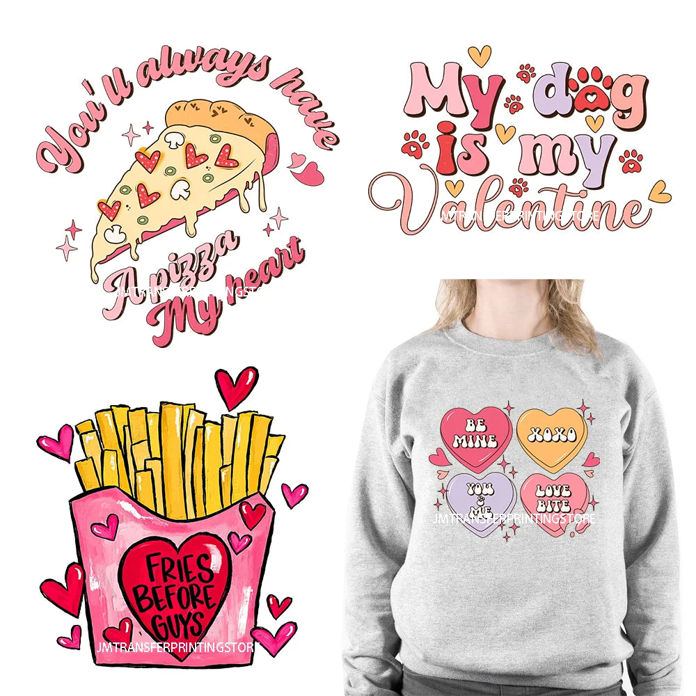 Funny Valentines Quotes Fires Before Guys Iron On Designs Mama Happy Valentine's Day DTF Transfer Printing Stickers For Clothing