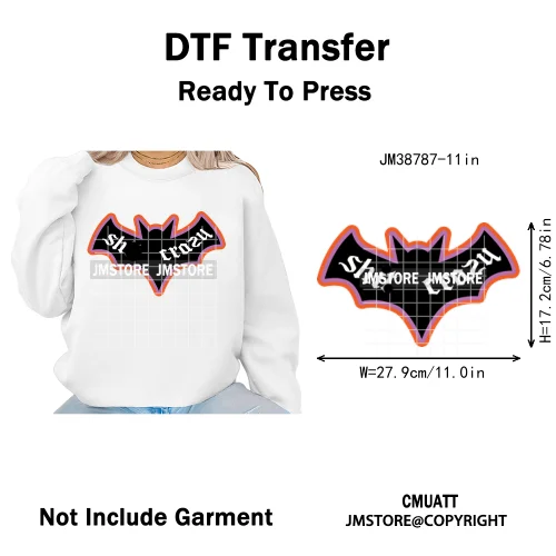 Sarcasm Halloween Time Boos Ghost Spooky Vibes Washable Designs Iron on DTF Transfers Stickers Ready to Press for T-shirts Bags