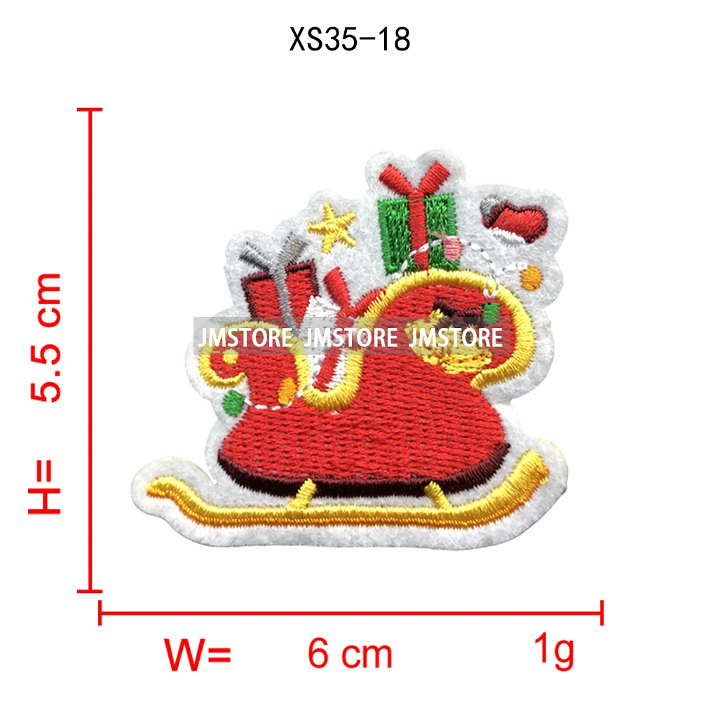 Sweet Christmas Small Size Snowman Santa Cozy Animal Xmas Holiday Gifts Kids Embroidery Appliques Iron on Patches for Clothing
