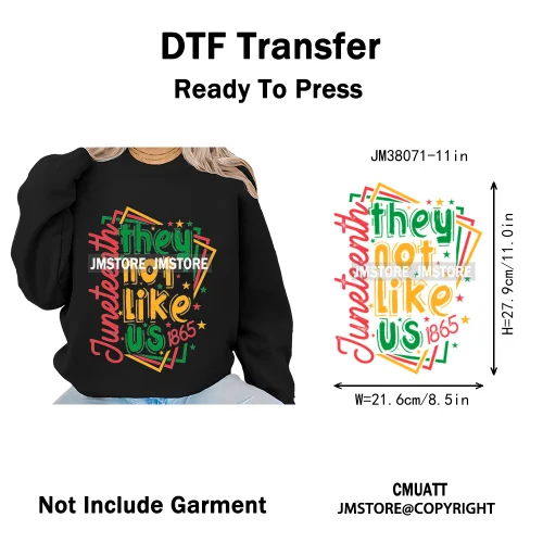 God Says She Is Dope Women Juneteenth 1865 Independence Washable Iron on DTF Transfers Stickers Ready to Press for Clothes