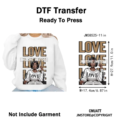 Pray Jesus Faith Trust Black Woman Religious Blessed Thermal Designs Iron on DTF Transfers Stickers Ready to Press for Clothes
