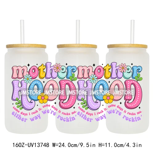 Coquette Baseball Mama Game Day 16OZ UV DTF Cup Wraps Ready To Apply Waterproof Transfer Stickers For Libbey Glass Can Tumbler