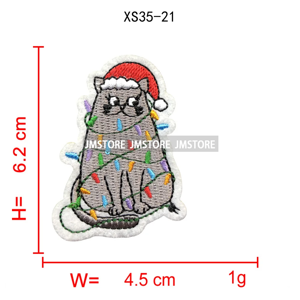 Sweet Christmas Small Size Snowman Santa Cozy Animal Xmas Holiday Gifts Kids Embroidery Appliques Iron on Patches for Clothing