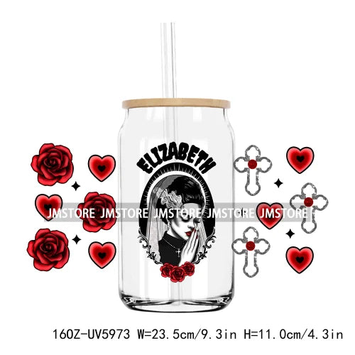 Mexican Skull Evil Eye Protect Your Energy UV DTF Sticker For 16OZ Libbey Glass Cup Can Wrap Transfers Stickers Custom DIY Logo