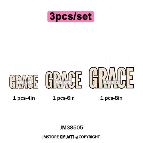 Inspirational God Faith Quotes Good Vibes Blessed Logos Iron on DTF Washable Transfers Stickers Ready to Press for T-shirts Bags