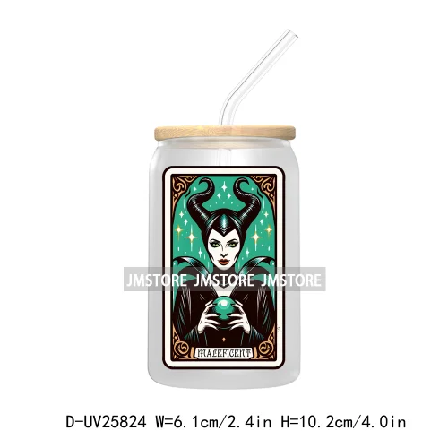 Cartoon Tarot Card UV DTF Transfer Stickers Decals For Libbey Cold Cups Mugs Durable Waterproof Custom Labels Magical Kingdom