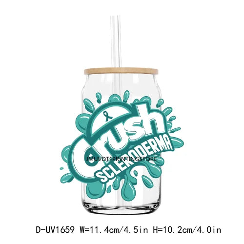 Crush Autism Awareness UV DTF Transfers Stickers Decals For Libbey Cold Cups Mugs Tumbler Waterproof DIY Craft