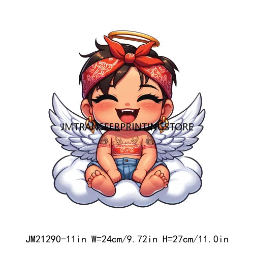 Cute Baby Angel Concha Valentine Kids Lovely Iron On DTF Transfers Printing Stickers Ready To Press For Hoodies