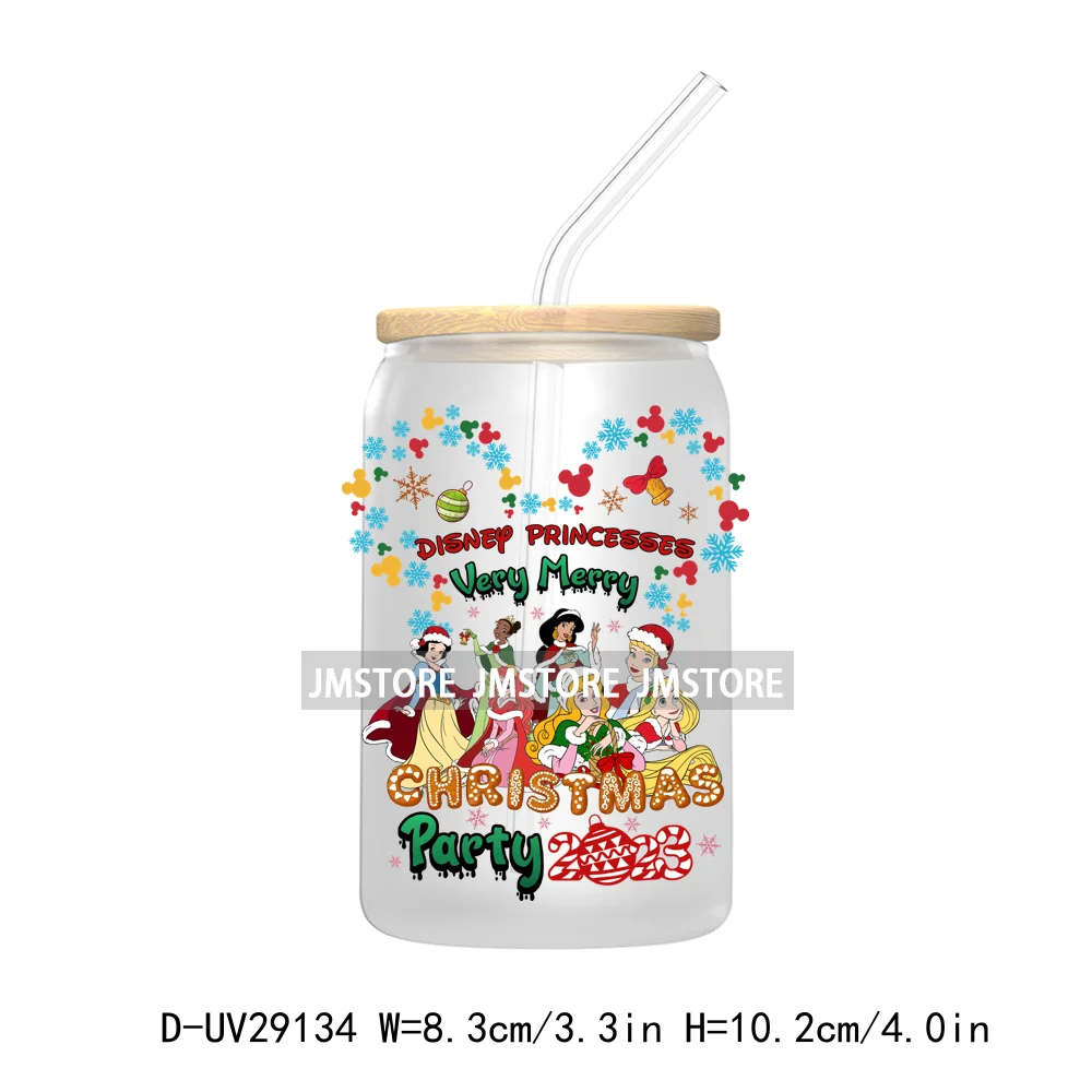 Christmas Vibes Cartoon Mouse Friends UV DTF Transfer Stickers Decals For Libbey Cold Cups Mugs Tumbler Labels Magical Kingdom