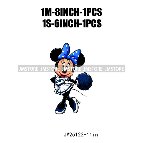 Cartoon Animal Sport Cheer Thermal Designs Baby Pink Mouse Iron On DTF Heat Press Transfers Stickers Ready To Press For Clothes