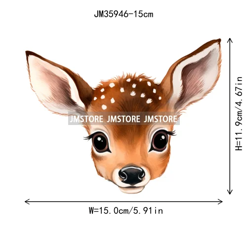 15cm 5.9in Kids Hide-and-seek Animal Iron On Heat Transfer Sticker For Clothes Vinyl Thermal Appliques Washable T-Shirt Decal