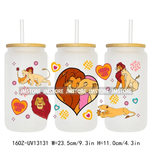Cartoon Characters Family Trip 16OZ UV DTF Cup Wraps Ready To Apply Waterproof Transfer Stickers For Libbey Glass Can Tumbler