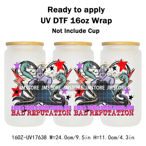 Scare Bears Halloween Horror Villain UV DTF Cup Wrap Ready To Apply Transfer Stickers Waterproof For Libbey Glass Can 16OZ Wraps