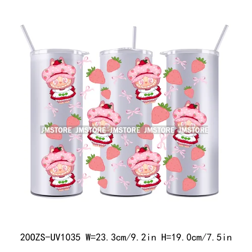Cute Monster Doll Cartoon Character 20OZ Skinny Tumbler Wrap Ready To Apply UV DTF Transfer Stickers Durable Prints For Tumbler