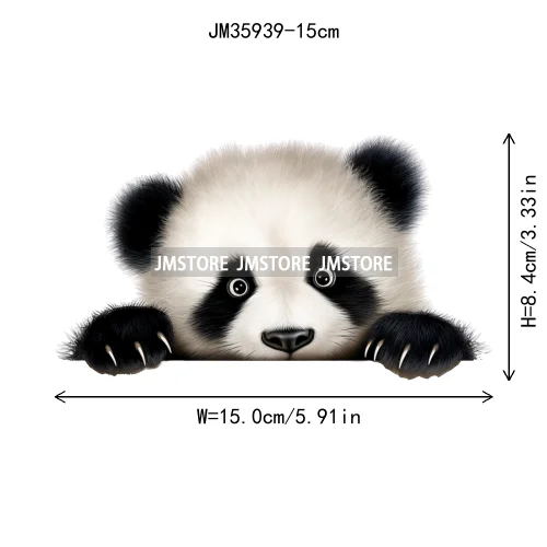 15cm 5.9in Kids Hide-and-seek Animal Iron On Heat Transfer Sticker For Clothes Vinyl Thermal Appliques Washable T-Shirt Decal