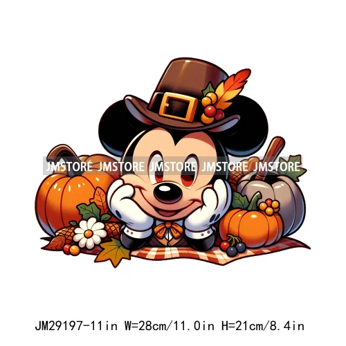 Cartoon Halloween Scary Cute Horror Characters Pumpkin Fall Vibes DTF Iron On Transfers Stickers Ready To Press For Clothing