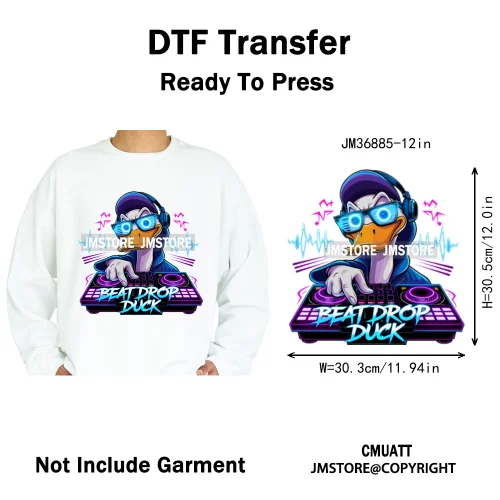 12in Colorful Graffiti Urban Stree Vibes Fearless Gangster Bear Washable Iron on DTF Transfer Sticker Ready to Press for Clothes
