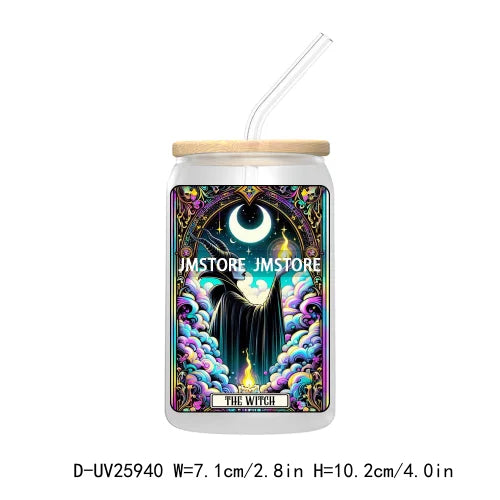 The Witch Tarot Card UV DTF Transfer Stickers Decals For Libbey Cold Cups Mugs Tumbler Waterproof Custom Labels Horror Character