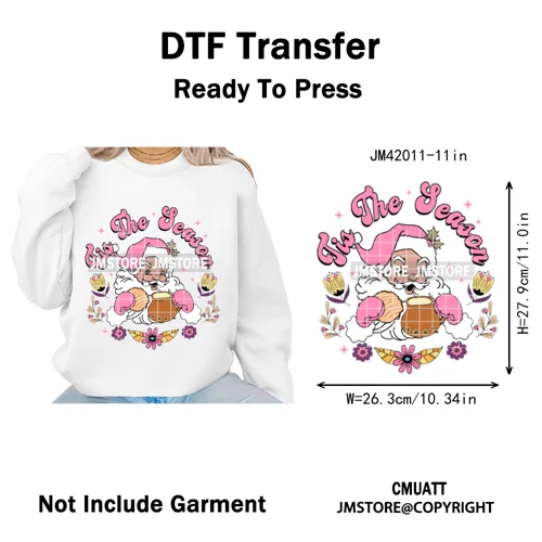 Feliz Navidad Mexican Christmas Concha Santa Latina Holiday Fiesta Iron on DTF Transfers Stickers Ready to Press for T-shirts