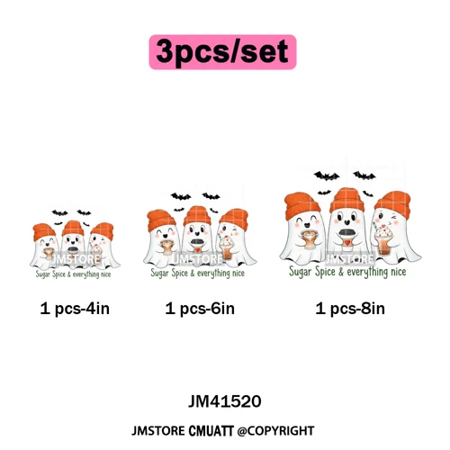 Cute Soda Can Energy Drink Boo Ghost Coquette Spooky Halloween Iron on DTF Washable Transfer Sticker Ready to Press for Clothing