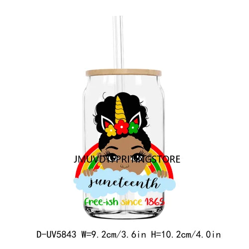 We Are Black History Afro Girl Boy UV DTF Transfer Sticker Decal For Libbey Cold Cups Mug Tumbler Waterproof DIY Logo Juneteenth