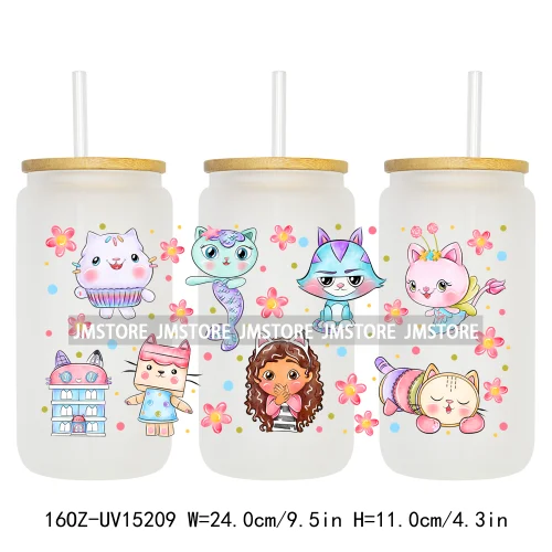 Cartoon Girl Coquette Bow UV DTF Stickers Ready to Transfer Cup Wrap Custom Labels DIY Craft For Libbey Can Glass Tumblers Mugs
