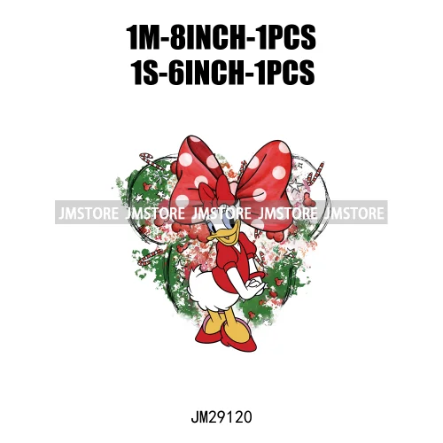 Cartoon Animal Character Merry Christmas Holiday Season Iron On DTF Transfer Stickers Logos Ready To Press For Hoodies