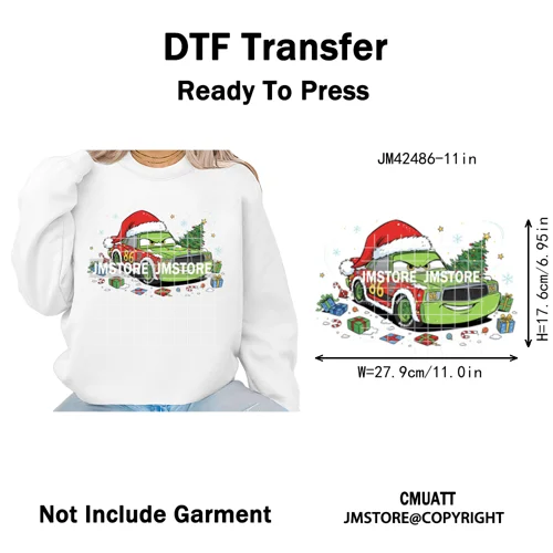 Glasses Cartoon Princess Animal Christmas Brushstroke Festive Vibes Iron on DTF Transfers Stickers Ready to Press for Hoodies