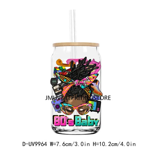 Career Afro Black Women UV DTF Transfers Stickers Decals For Libbey Cold Cups Mugs Tumbler Waterproof DIY Craft Profession Life