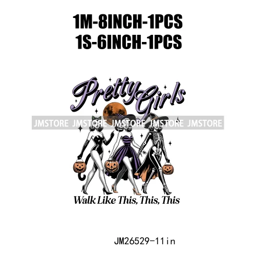 Spooky Season Social Cocktail Club Witches Halloween Thermal Logos DTF Iron On Transfer Stickers Ready To Press For Clothing