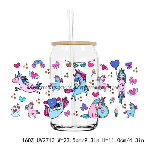 Lovely Sheep Farm Animals 16OZ UV DTF Cup Wrap Transfers Stickers Custom Labels DIY Waterproof Logo For Libbey Glass Can