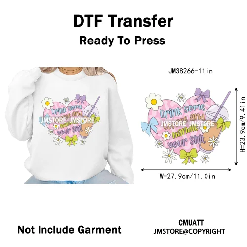 Funny Bookish Things Kindle Girlie TBR Read Books Lover Positive Quotes Iron on DTF Transfer Stickers Ready to Press for Textile