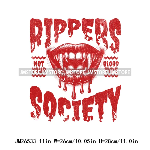 Spooky Season Social Cocktail Club Witches Halloween Thermal Logos DTF Iron On Transfer Stickers Ready To Press For Clothing