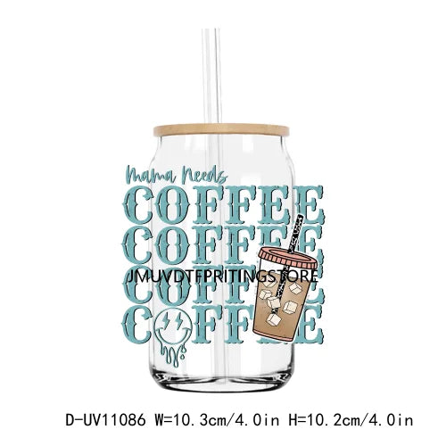 Mother's Day Cat Dog Mom UV DTF Transfers Stickers Decals For Libbey Cold Cups Mugs Tumbler Waterproof DIY Craft Coffee Mama