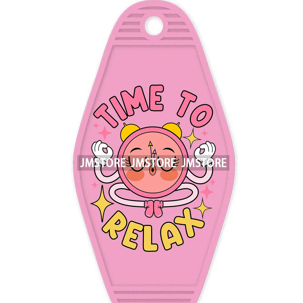 Anxious But Cute Mental Health Matters High Quality WaterProof UV DTF Sticker For Motel Hotel Keychain Self Love Motivational