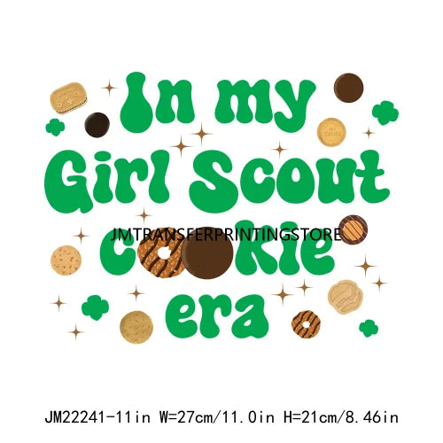 Funny In My Girl Mom Scout Cookie Era Print Logo Cookie Moms Girls Club Iron On DTF Transfer Stickers Ready To Press For Clothes