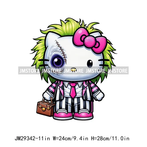 Cartoon Horror Character Halloween Vibes Pumpkin Killer Logos Iron On DTF Transfers Stickers Ready To Press For Hoodies