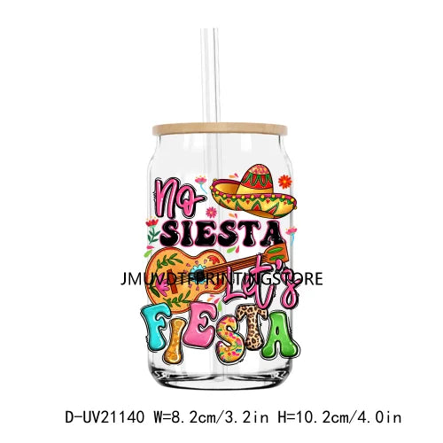 Mecican Cinco De Mayo Sombrero Hat UV DTF Transfers Stickers Decals For Libbey Cold Cups Mugs Tumbler Waterproof DIY Logo Latina