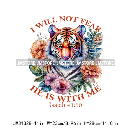 Floral Religious Sayings God Bible Verse Blessed Faith Inspirational Iron On DTF Transfers Stickers Ready To Press For Hoodies