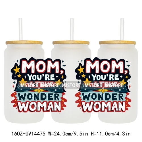 Mother's Day Quotes Mom Love UV DTF Wraps Transfer Sticker Waterproof Custom UV DTF Prints For 16OZ Libbey Glass Can Tumbler Mug